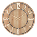 Orologio da Muro Wood Ø60x5 cm MDF e Ferro Oro e Nero-1