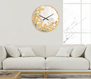 Orologio Oro Heart Ø55x4 cm in Ferro Specchio e MDF Oro-5