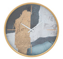 Orologio da Muro Art Blue Ø60x6 cm in Ferro MDF e Vetro Multicolor-1