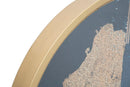 Orologio da Muro Art Blue Ø60x6 cm in Ferro MDF e Vetro Multicolor-4