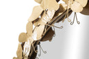 Specchio Glam Butterfly Wind Ø81,5x3,5 Misura Specchio Ø55 cm in Ferro Oro-3