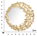 Specchio Glam Butterfly Wind Ø81,5x3,5 Misura Specchio Ø55 cm in Ferro Oro-6