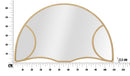 Specchio Sunshine 110x2,5x66 cm in Ferro e MDF Oro-5