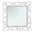 Specchio Chain Argento 84x2x84 cm in Ferro e MDF Argento-1