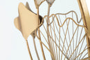 Specchio With Flower 75x3,5x72 cm in Ferro e MDF Oro-4