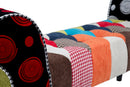 Panca Imperial 102x31x54 cm in Legno Schiuma e Poliestere Multicolor-7