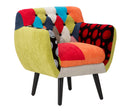 Poltrona Imperial New 71x63x78 cm in Legno Schiuma e Poliestere Multicolor-1