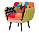 Poltrona Imperial New 71x63x78 cm in Legno Schiuma e Poliestere Multicolor-3