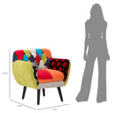 Poltrona Imperial New 71x63x78 cm in Legno Schiuma e Poliestere Multicolor-9