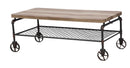 Tavolo da Caffé Manhattan 126x62,6x45,6 cm in Ferro e MDF-3