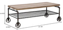 Tavolo da Caffé Manhattan 126x62,6x45,6 cm in Ferro e MDF-8