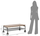 Tavolo da Caffé Manhattan 126x62,6x45,6 cm in Ferro e MDF-9