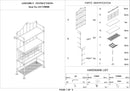 Mobile Porta Vivande Manhattan 99,3x42x185 cm in Ferro e MDF-8