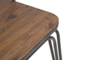 Set 2 Sedie 54x45x102 cm Bar Harlem in Ferro e Legno Grigio-6