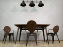 Set 2 Sedie 54x51x83 cm Harlem in Ferro e Legno Naturale e Grigio-10