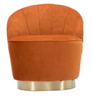 Poltrona Sopy Ruggine 67x71x70 cm Legno Ferro Spugna e Velluto Ruggine e Oro-3