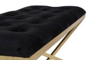 Panca Piramid 100x40x45 cm in Ferro e Spugna e Poliestere Oro e Nero-5