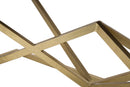 Panca Piramid 100x40x45 cm in Ferro e Spugna e Poliestere Oro e Nero-9