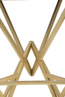 Sgabello da Bar Piramid 40x40x75 cm in Ferro e Vetro Oro e Nero-7