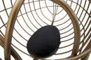 Tavolo da Caffé Oro Spider 119x75x55 cm in Ferro e MDF e PU Nero e Oro-9