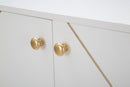 Mobile Luxy 120x45x75 cm in Legno e MDF e in Ferro Bianco e Oro-6