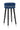 Sgabello Bar Paris Ø35x74 cm in Legno e Tessuto Vellutato Blu