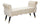 Panchetta Paris 120x40x60 cm in Legno Spugna Metallo e Poliestere Crema Nero e Oro