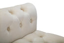 Panchetta Paris 120x40x60 cm in Legno Spugna Metallo e Poliestere Crema Nero e Oro-5