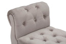 Panchetta Paris 120x40x60 cm in Legno Spugna Metallo e Poliestere Grigio Nero e Oro-5