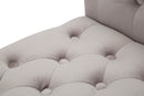 Panchetta Paris 120x40x60 cm in Legno Spugna Metallo e Poliestere Grigio Nero e Oro-7