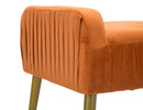 Panca Lady Ruggine 120x45x55 cm in Legno Spugna Metallo e Poliestere Ruggine e Oro-6