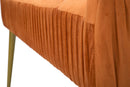 Panca Lady Ruggine 120x45x55 cm in Legno Spugna Metallo e Poliestere Ruggine e Oro-8