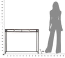 Console Essential 110x40x80 cm in Ferro e MDF Nero e Marrone-10