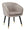 Poltrona Paris 62x58x78 cm in Legno Spugna Metallo e Poliestere Grigio,Nero e Oro