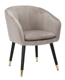 Poltrona Paris 62x58x78 cm in Legno Spugna Metallo e Poliestere Grigio,Nero e Oro-1
