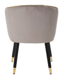 Poltrona Paris 62x58x78 cm in Legno Spugna Metallo e Poliestere Grigio,Nero e Oro-4