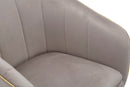 Poltrona Paris 62x58x78 cm in Legno Spugna Metallo e Poliestere Grigio,Nero e Oro-6