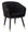 Poltrona Paris 62x58x78 cm in Legno Spugna Metallo e Poliestere Nero e Oro