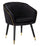Poltrona Paris 62x58x78 cm in Legno Spugna Metallo e Poliestere Nero e Oro