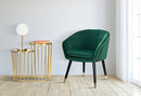 Poltrona Paris 62x58x78 cm in Legno Spugna Metallo e Poliestere Verde e Oro-9