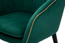 Poltrona Paris 62x58x78 cm in Legno Spugna Metallo e Poliestere Verde e Oro-6