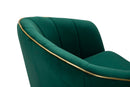 Poltrona Paris 62x58x78 cm in Legno Spugna Metallo e Poliestere Verde e Oro-7
