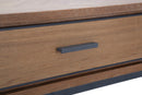 Console Malé 110x40x80 cm Legno di Abete e Impiallacciatura di frassino e MDF e in Ferro Marrone e Grigio-5