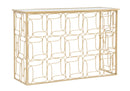 Console Bubbles 120x40x81 cm in Ferro e Specchio Oro e Argento-1