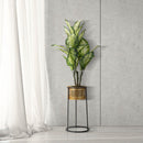 Porta Vasi Simply Ø25x50 cm in Ferro Oro e Nero-6