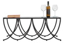 Tavolo da Caffé Dark 100x60x40 cm in Ferro e Specchio Nero-4