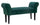 Panchetta Velvet Crema 102x31x51 cm Legno e Poliestere Verde e Nero