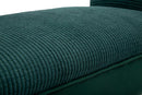 Panchetta Velvet Crema 102x31x51 cm Legno e Poliestere Verde e Nero-5