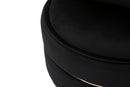 Poltrona Paris Space Nero/Oro Ø84x72 cm in Legno e Spugna Nero e Oro-8