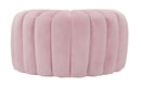 Puff Shell Rosa 80x54x42 cm in Legno Spugna e Poliestere Rosa-2